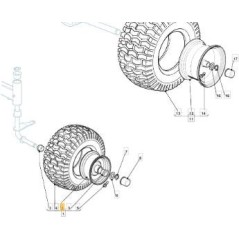Vorderrad Rad Rasentraktor Lager 6" 82000590/1 STIGA | NewgardenParts.com