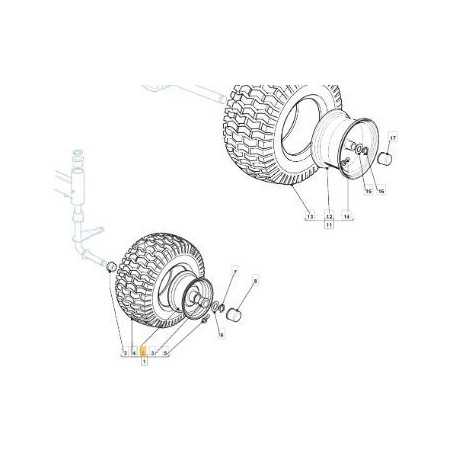 Vorderrad Rad Rasentraktor Lager 6" 82000590/1 STIGA | NewgardenParts.com