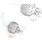 Vorderrad Rad Rasentraktor Lager 6" 82000590/1 STIGA