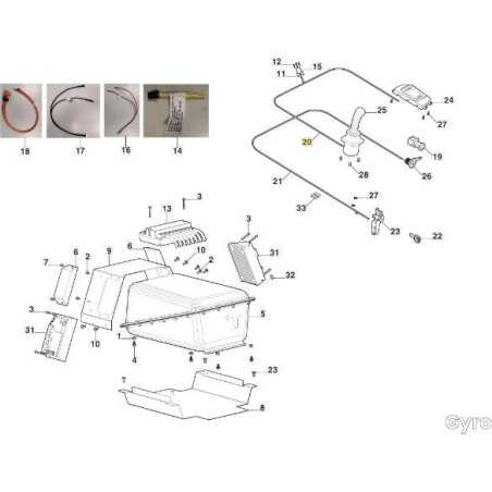 ARNÉS DESMONTABLE PIEZA ZTR ORIGINAL STIGA - 187040337/0 | NewgardenParts.com