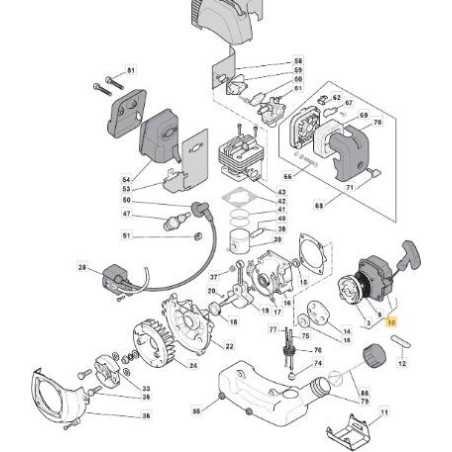 STARTER CARTER 1E36FE.9 - ORIGINAL STIGA RECHARGE - 183058032/0 | NewgardenParts.com