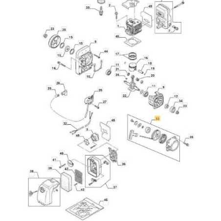 ANLASSERKURBELGEHÄUSE T4030-75100 -R ORIGINAL STIGA - 183058013/0 | NewgardenParts.com