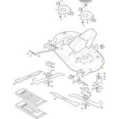 Mähdeck schwarz nackt Rasentraktor ORIGINAL STIGA SUMMER 798e | NewgardenParts.com