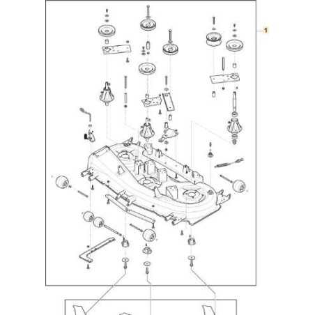 Cutting deck assembly ORIGINAL STIGA 118SD MTR side discharge lawn tractor | NewgardenParts.com