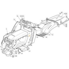 SIDE SIDE BONNET LEFT JX-TX 300941 ORIGINAL STIGA - 382394621/0 | NewgardenParts.com