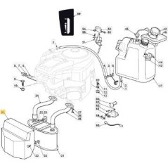 PROTECCIÓN SILENCIOSA ZNN BICILINDRO TC HE 09/10 ORIGINAL STIGA - 382598043/1 | NewgardenParts.com