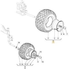 WHEEL POS.CLM-KENDA 20 K500E ORIGINAL STIGA - 382680088/0 | NewgardenParts.com