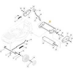 SUPPORT À ROULEAU VNN TURBO 50 ROULEAU ORIGINAL STIGA - 381005115/0 | NewgardenParts.com