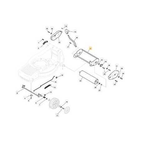 ROLLENUNTERSTÜTZUNG VNN TURBO 55 ROLLER ORIGINAL STIGA - 381005117/0 | NewgardenParts.com