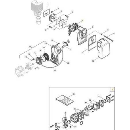 Engine carburettor DECESPUGGER STAR 22 4353100 GGP 221960 ORIGINAL | NewgardenParts.com