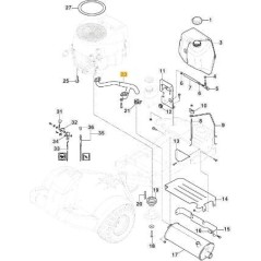 EXHAUST FITTING FOR STIGA VTWIN ORIGINAL STIGA - 387869535/0