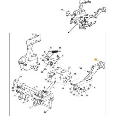 FRAME ADJUSTMENT BRACKET LEFT PTO TC/MP VNN ORIGINAL STIGA - 382774289/0 | NewgardenParts.com