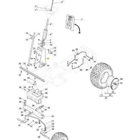 VORDERE SÄULENSTÜTZHALTERUNG NR66 ZNB ORIGINAL STIGA - 384773575/0 | NewgardenParts.com