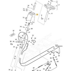 SOPORTE COLUMNA DE DIRECCIÓN PC AMARILLO STIGA ORIGINAL STIGA - 387785241/0 | NewgardenParts.com