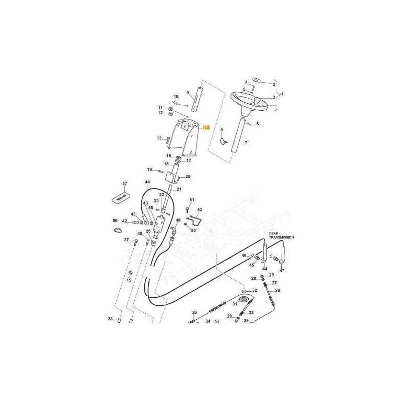 SOPORTE COLUMNA DE DIRECCIÓN PC AMARILLO STIGA ORIGINAL STIGA - 387785241/0