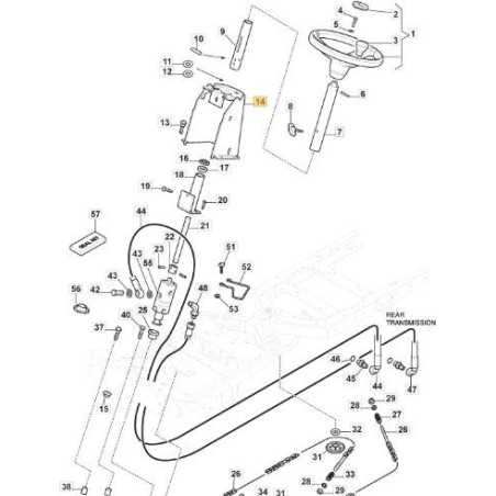STEERING COLUMN SUPPORT PC YELLOW STIGA ORIGINAL STIGA - 387785241/0 | NewgardenParts.com