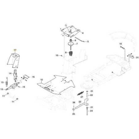 STEERING COLUMN SUPPORT PC GREEN 6005 ORIGINAL STIGA - 387785273/0 | NewgardenParts.com