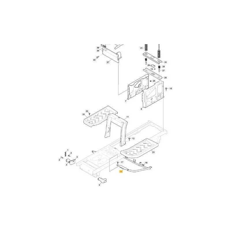 VNN SD 98 ORIGINAL STIGA FOOTBOARD SUPPORT - 382785179/1