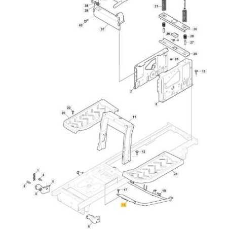 VNN SD 98 ORIGINAL STIGA FOOTBOARD SUPPORT - 382785179/1 | NewgardenParts.com