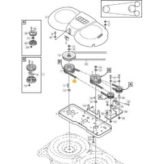 VILLA 107 M STIGA 9585-0096-01 ORIGINAL lame de tracteur de pelouse courroie dentée | NewgardenParts.com