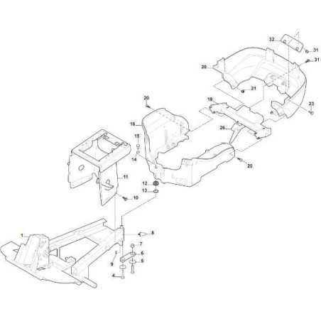 ORIGINAL STIGA PKEL VNN FRONT FRAME - 387800047/0 | NewgardenParts.com