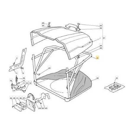 SACK FRAME NJ92 LE (ASSEMBLY) ORIGINAL STIGA - 382800110/0 | NewgardenParts.com