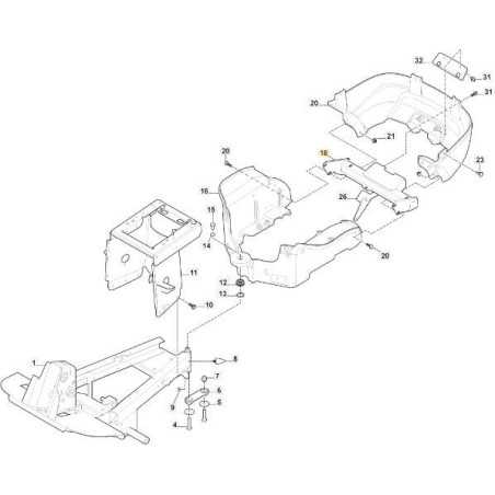 REAR SUPPORT FRAME PKEL VNN ORIGINAL STIGA - 387800043/1 | NewgardenParts.com
