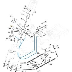1/4 TUYAU DE LIVRAISON SERV.-DIST. PFM 340 ORIGINAL STIGA - 387869521/1 | NewgardenParts.com