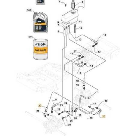 ORIGINAL STIGA-GETRIEBE/VORNE/HINTEN PFM-VERTEILERROHR – 387869512/0 | NewgardenParts.com