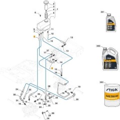 ORIGINAL STIGA PFM EL PUMP DRAIN HOSE - 387869518/1 | NewgardenParts.com