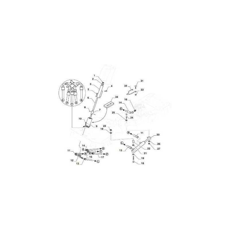 TUYAU HYDRO DROIT CYLINDRE DE DIRECTION ORIGINAL STIGA PFM - 387869502/1