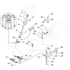 TUBO IDRO DX CILINDRO STERZO PFM ORIGINALE STIGA - 387869502/0