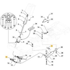 TUYAU HYDRO CYLINDRE DE DIRECTION GAUCHE PFM ORIGINE STIGA - 387869501/0 | NewgardenParts.com