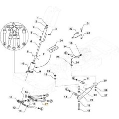 TUBO MANDATA IDROG.-DISTRIBUT.PFM ORIGINALE STIGA - 387869508/1 | NewgardenParts.com