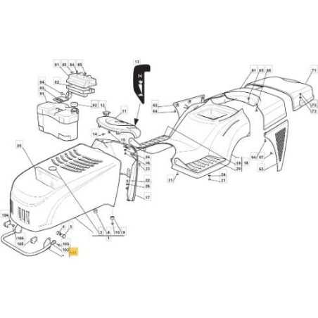 TUBO PROTECCION SILENCIADOR PINTURA ORIGINAL STIGA - 382869011/0 | NewgardenParts.com