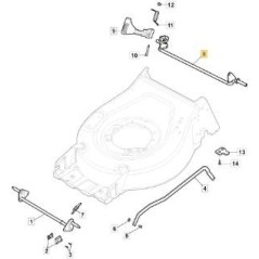 EJE TRASERO RUEDAS ECO D200 CTF CP1 TS ORIGINAL STIGA - 381302945/1