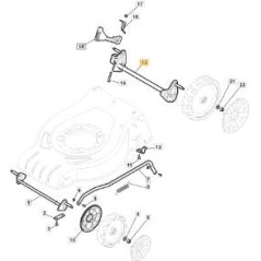 ASSE POSTERIORE RUOTE D240 CTF CRUISER TS ORIGINALE STIGA - 381302815/1 | NewgardenParts.com