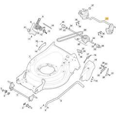 ASSE POSTERIORE RUOTE D240 CTF MP2 50-55 ORIGINALE STIGA - 381302905/1 | NewgardenParts.com