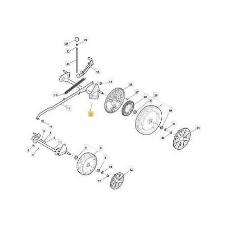 REAR AXLE CENT. D260 ZNN D WHEELS ORIGINAL STIGA - 381002871/0 | NewgardenParts.com