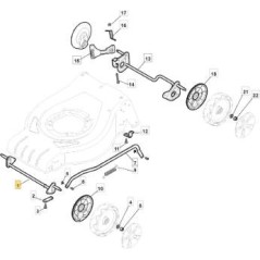 FRONT WHEEL AXLE D180 ZNB CRUISER 43 ORIGINAL STIGA - 381302929/0