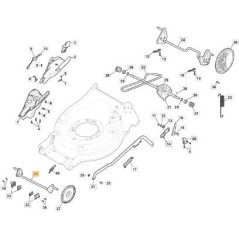 AXE DE ROUE AVANT ZNB D200 MP1 50 ORIGINE STIGA - 381302885/0 | NewgardenParts.com