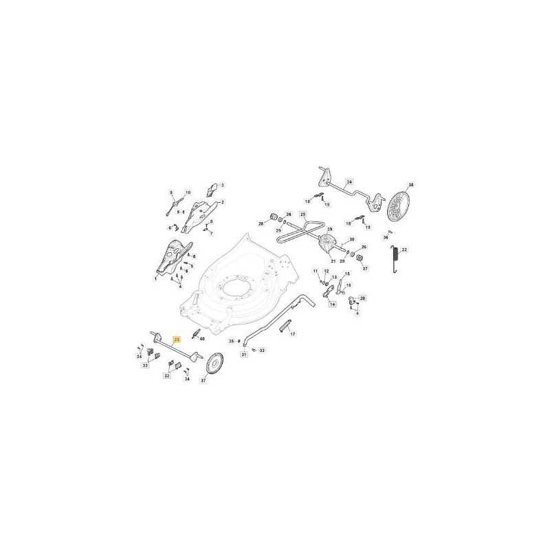 AXE DE ROUE AVANT ZNB D200 MP1 50 ORIGINE STIGA - 381302885/0