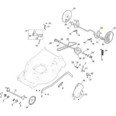 AXE DE ROUE ARRIÈRE D240 TR ZNB MP1 50 ORIGINE STIGA - 381302895/0 | NewgardenParts.com