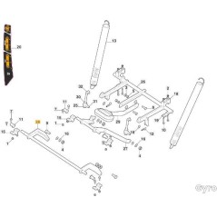 VORDERSTANGENPLATTE 98 eZTR ORIGINAL STIGA - 387000327/0