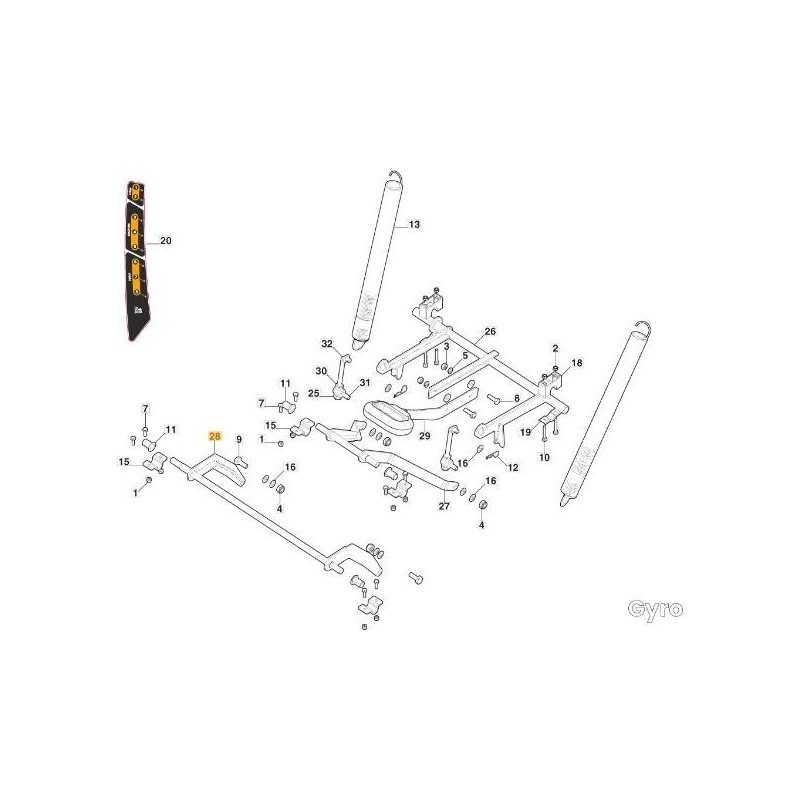 FRONT ROD PLATE 98 eZTR ORIGINAL STIGA - 387000327/0