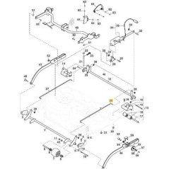 ASTA REGOLAZIONE ALTEZZA SX L-587.5 ZNB 95QF ORIGINALE STIGA - 387000311/0 | NewgardenParts.com
