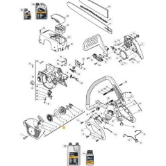 CARTERMS DE DEMARREUR 480 JAUNE RAL 1006 ORIGINAL STIGA - 383058003/0