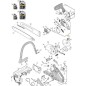CAJA DE EMBRAGUE MS 402-442 AMARILLO - ORIGINAL STIGA - 383059013/0