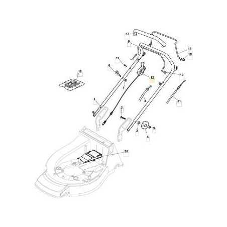 BBC WESCON NP53 CONTROL CABLE (22 mm) ORIGINAL STIGA - 381030033/0 | NewgardenParts.com