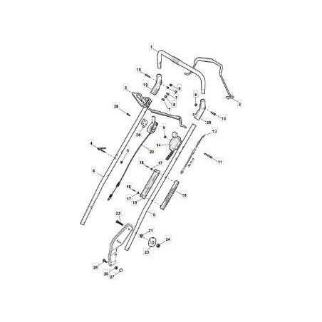 BBC WESCON NP53 CONTROL CABLE (25 ORIGINAL STIGA - 381030081/0 | NewgardenParts.com